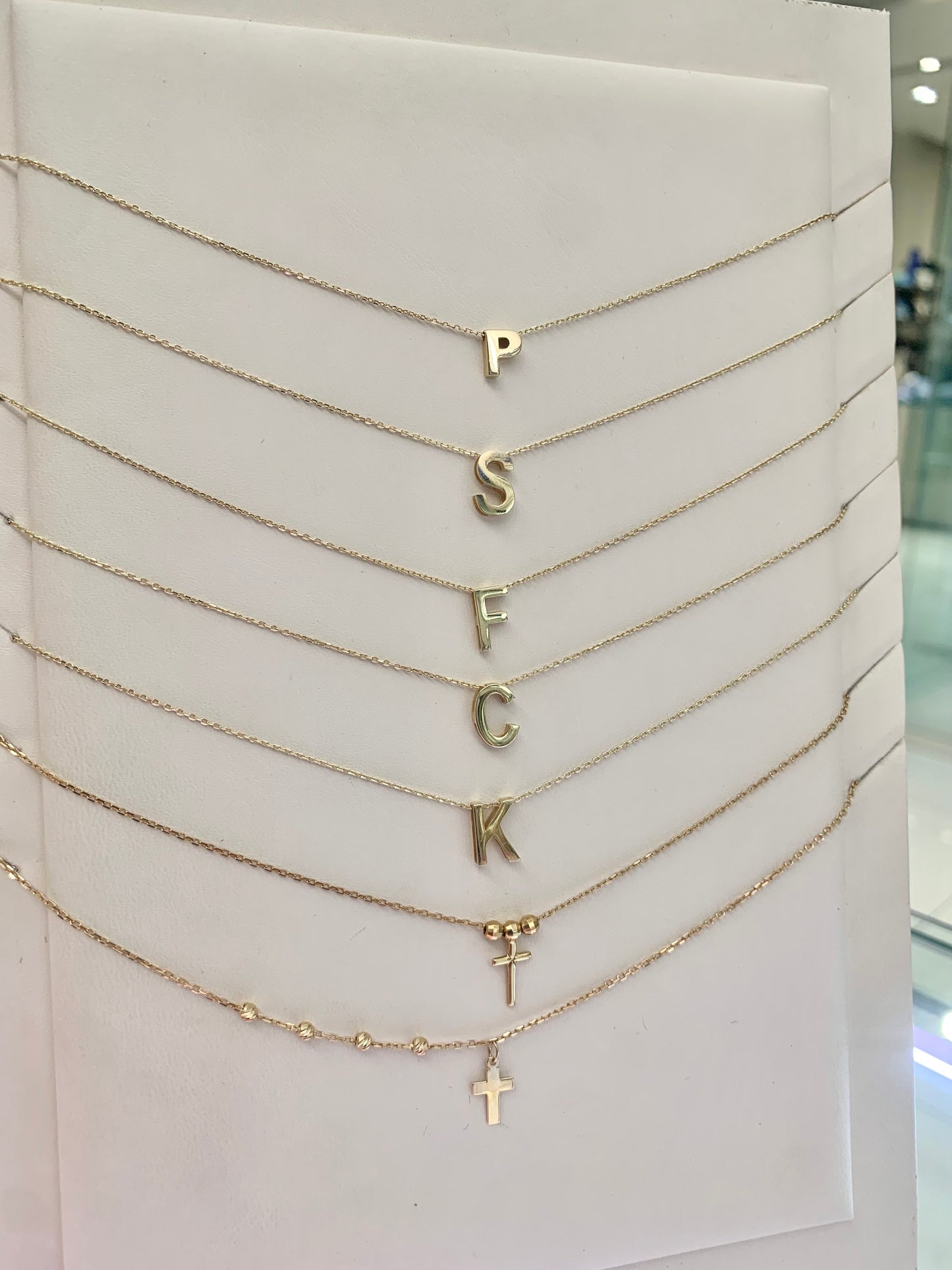 Initial Necklace 14K