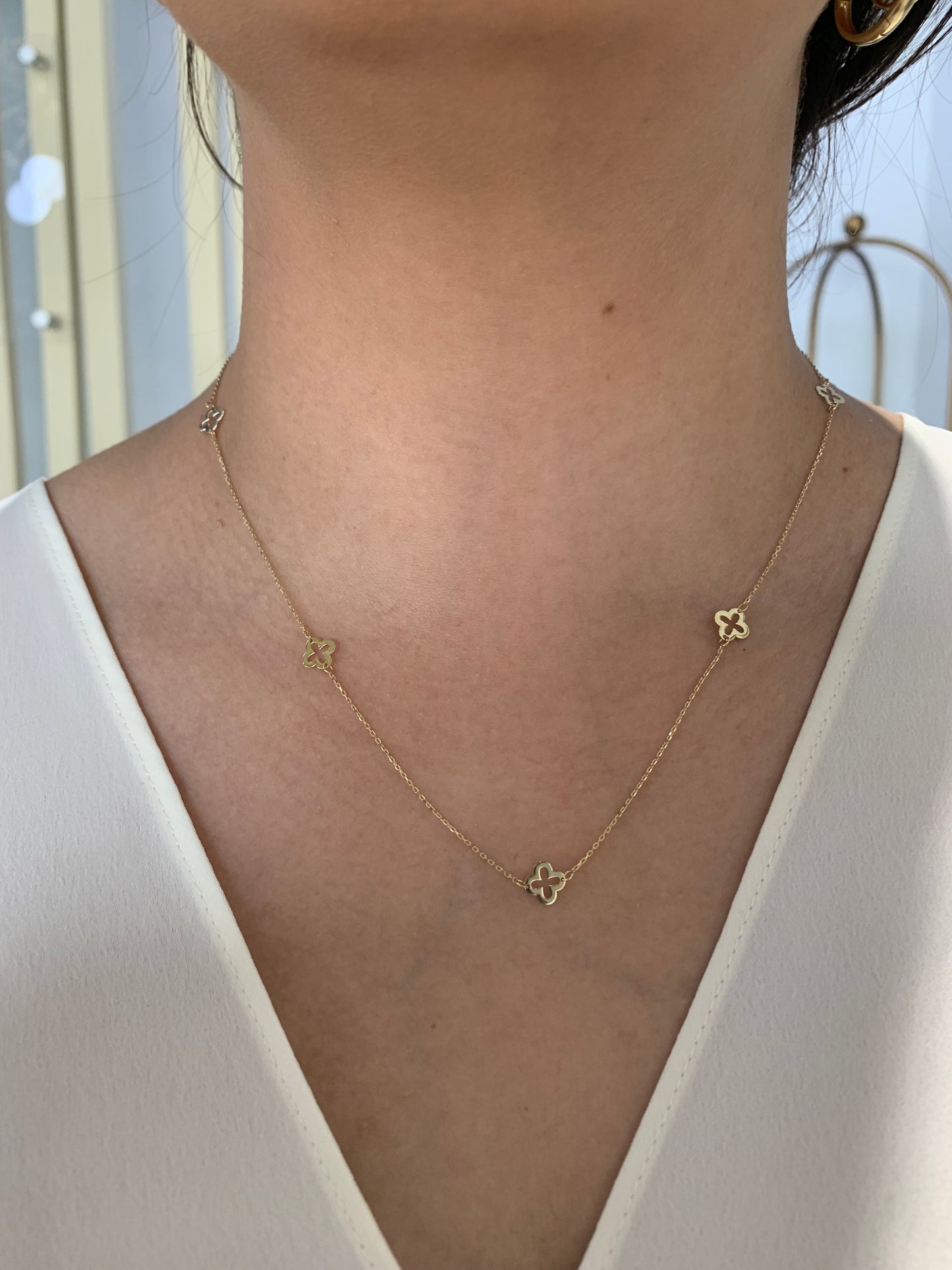 Clover Neckace - 14K