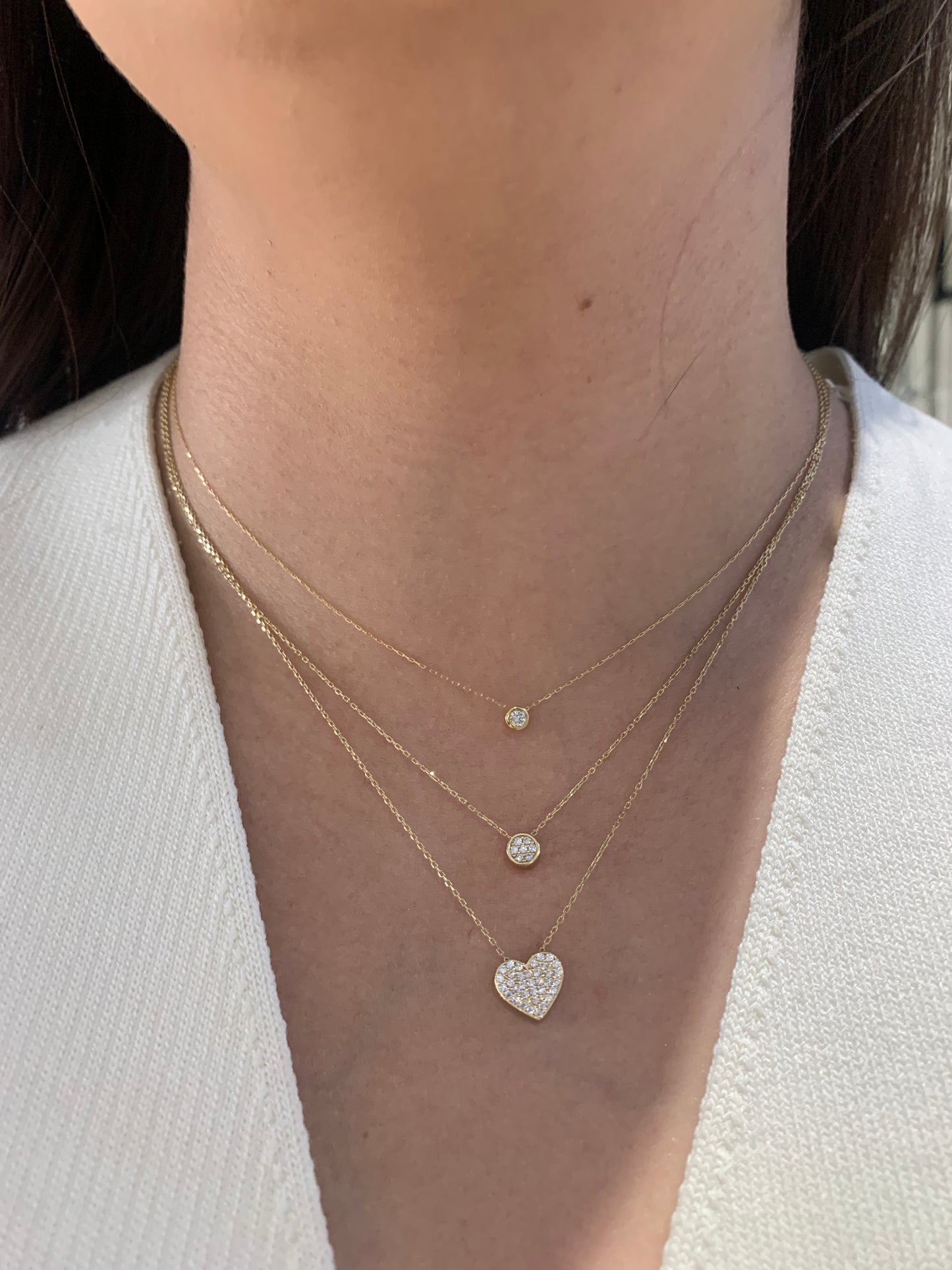 Pavé Heart - 14K