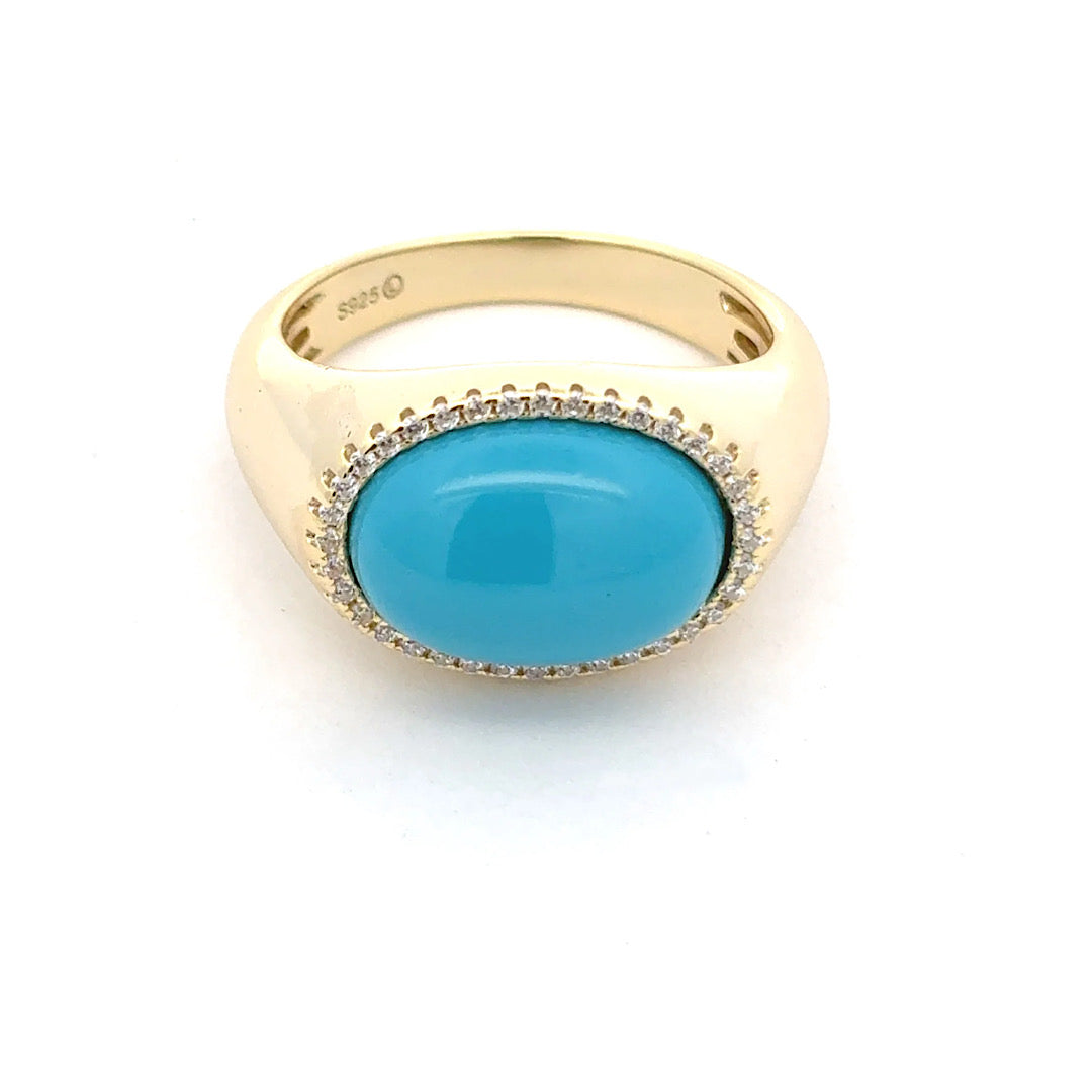 Oval Turquoise Ring