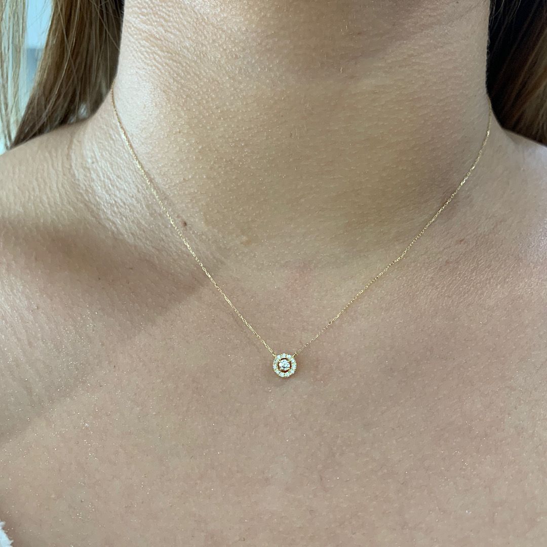 Halo Diamond Necklace