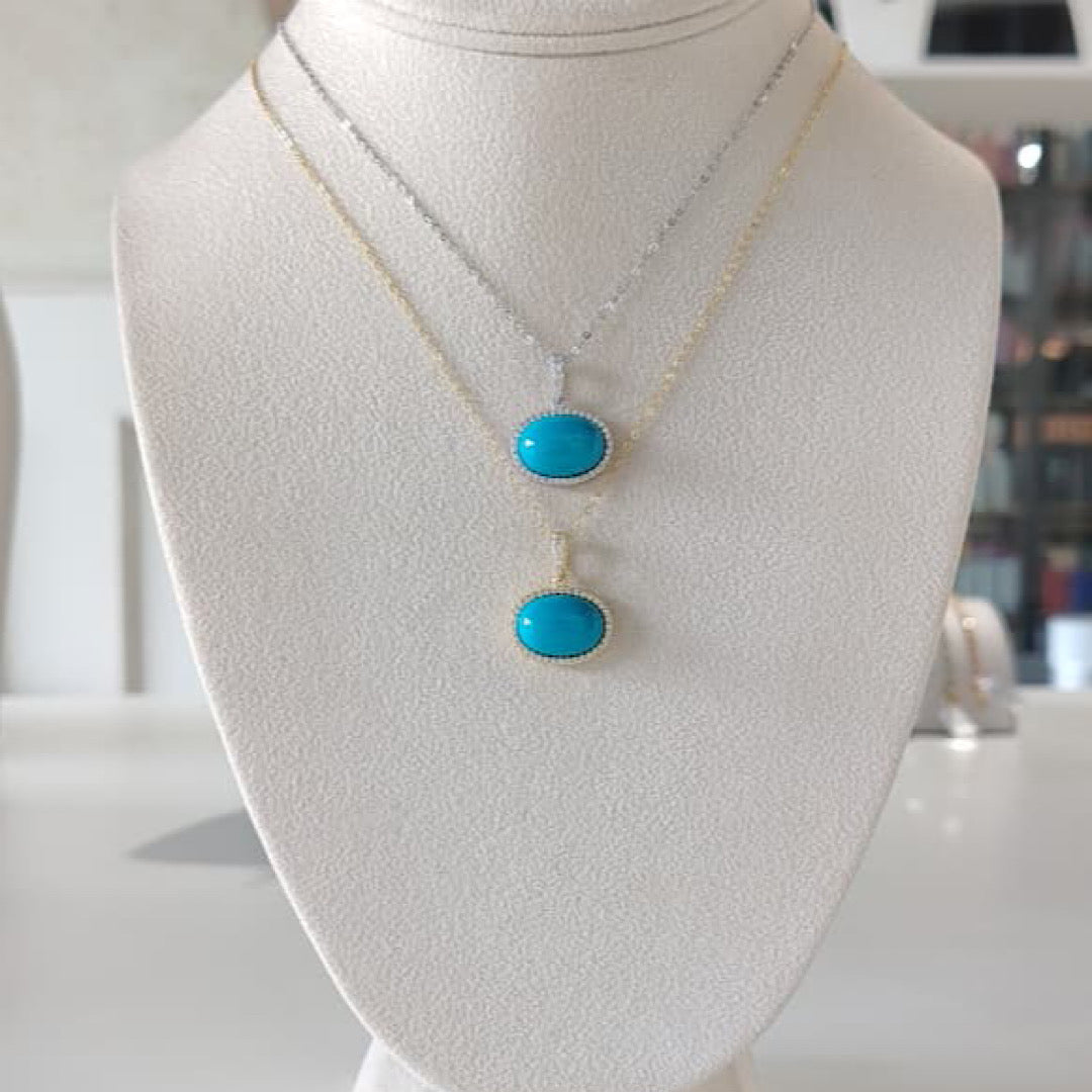 Oval Turquoise Necklace