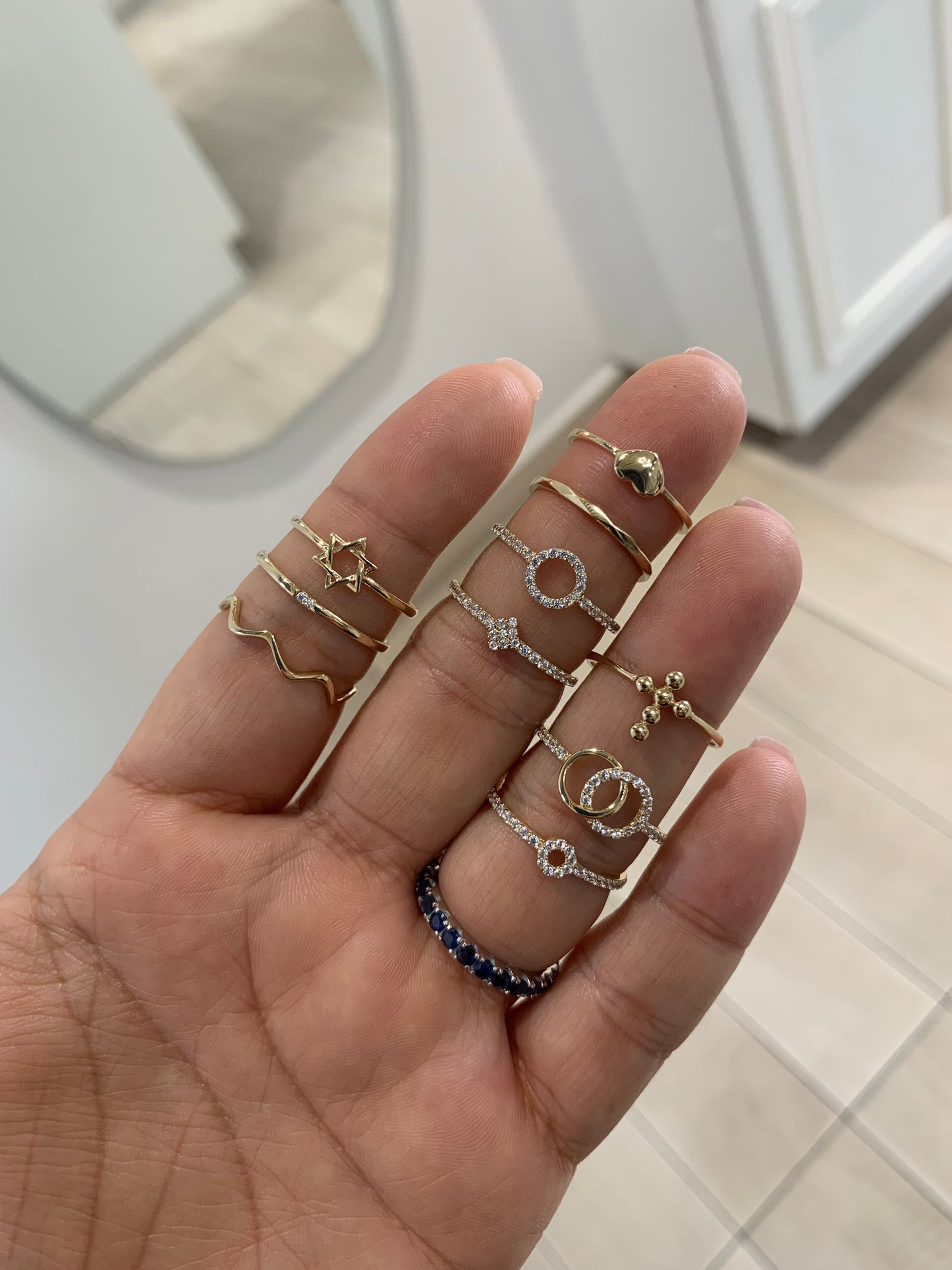 Cross Ring - Oro 14k