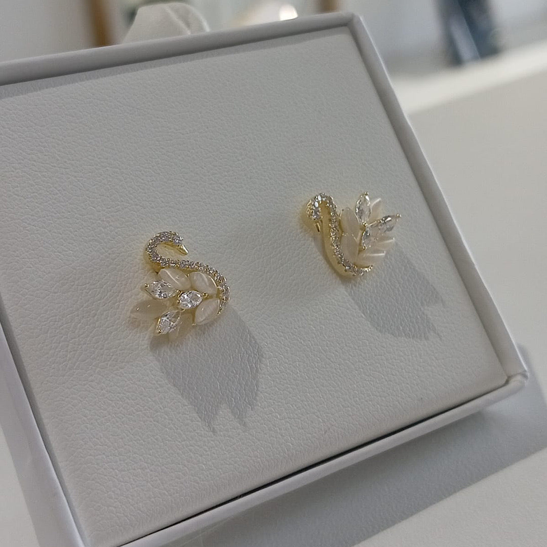 Swan Earrings