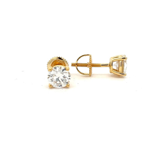 6mm Screw back Moissanite Stone