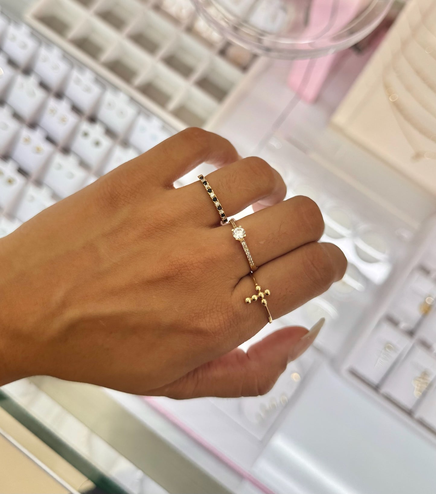 Cross Ring - Oro 14k