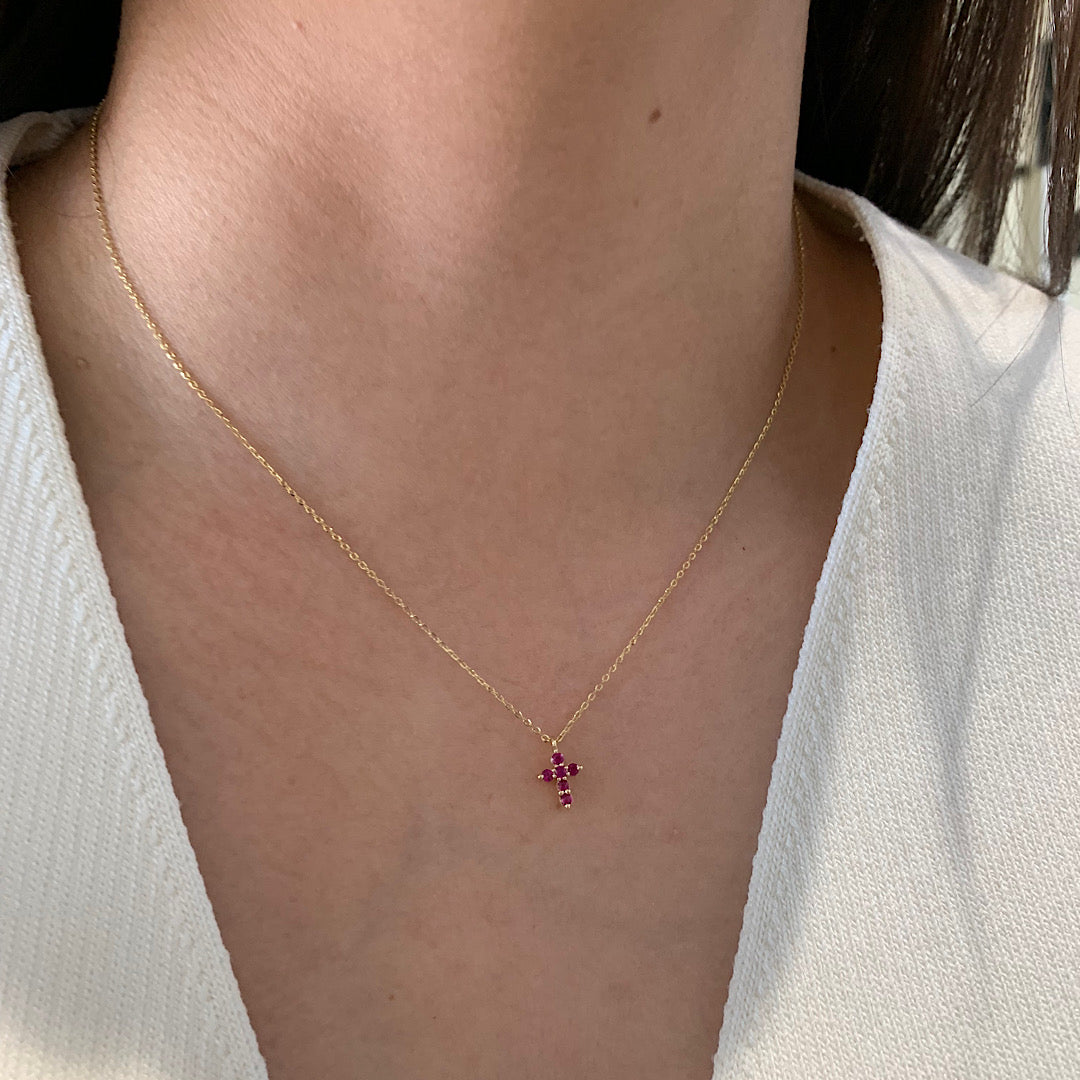 Mini Diamond Necklace 14K