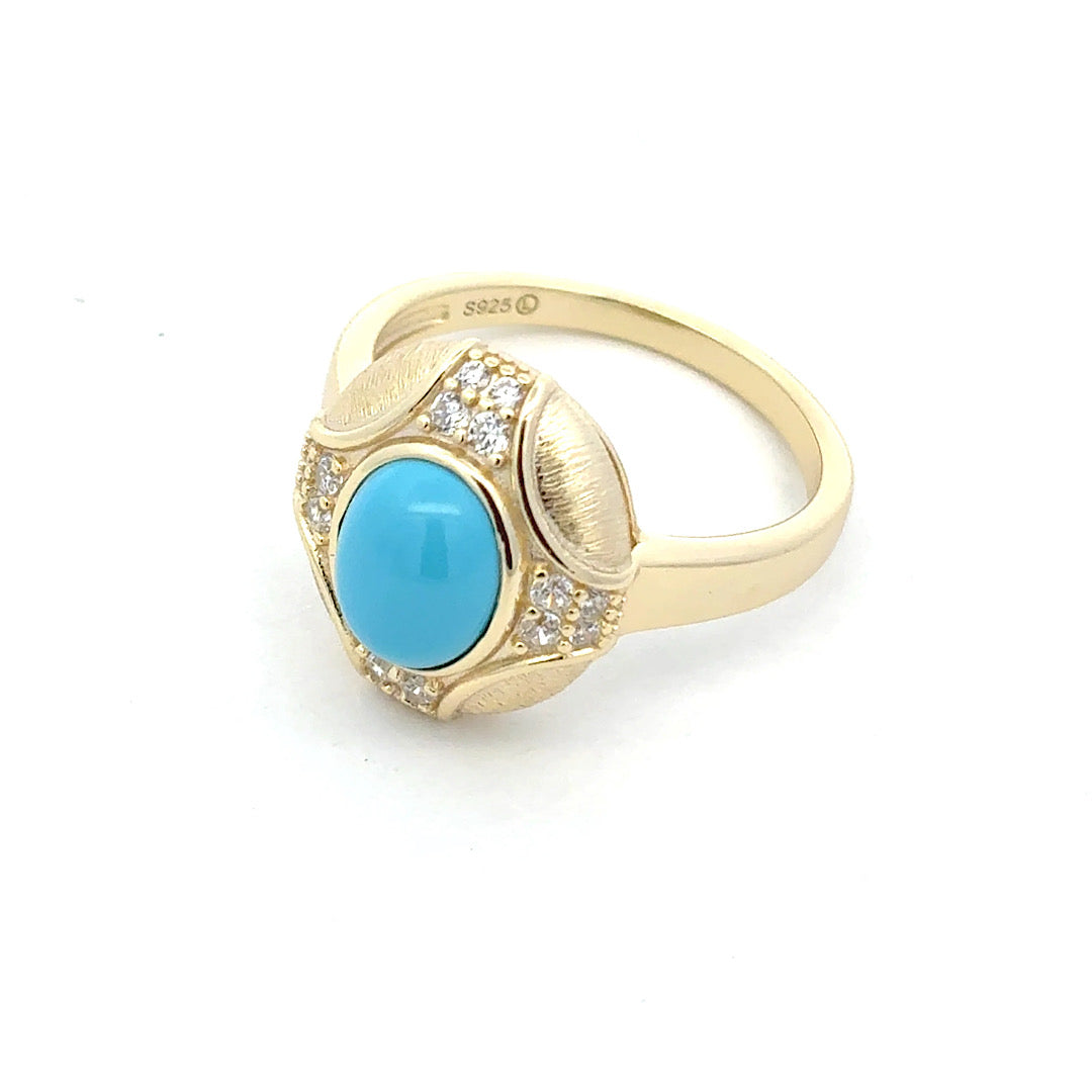Gold Turquoise Ring