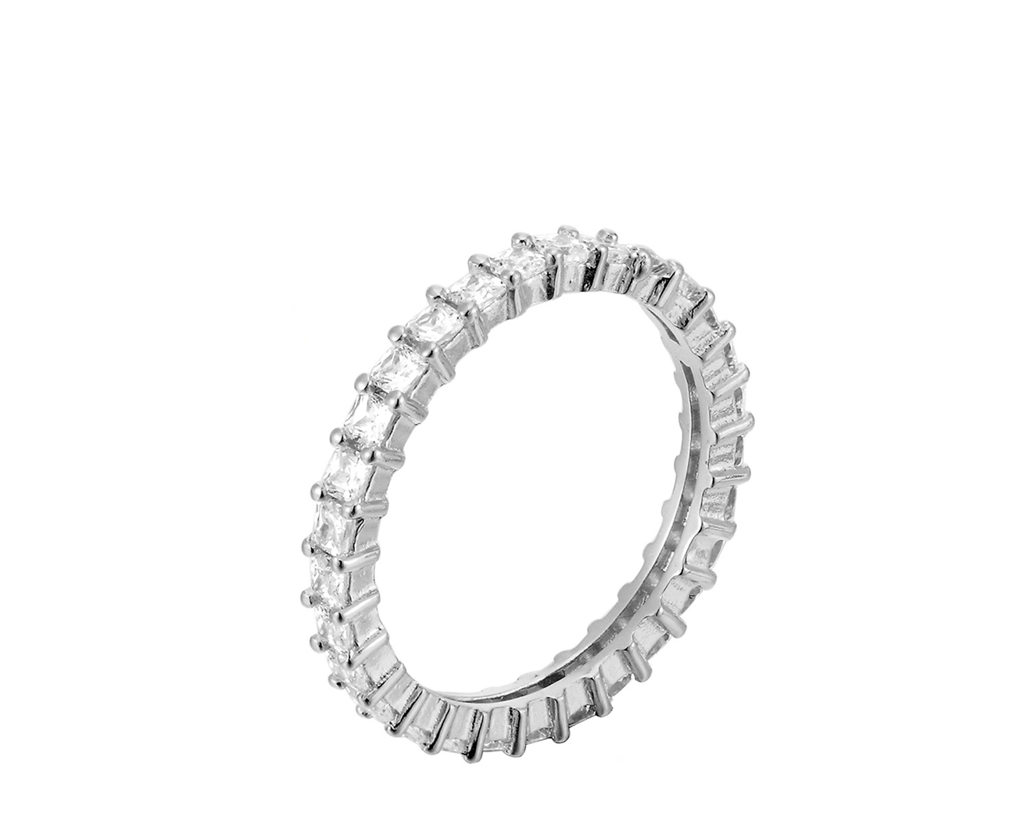 Square CZ Eternity Band