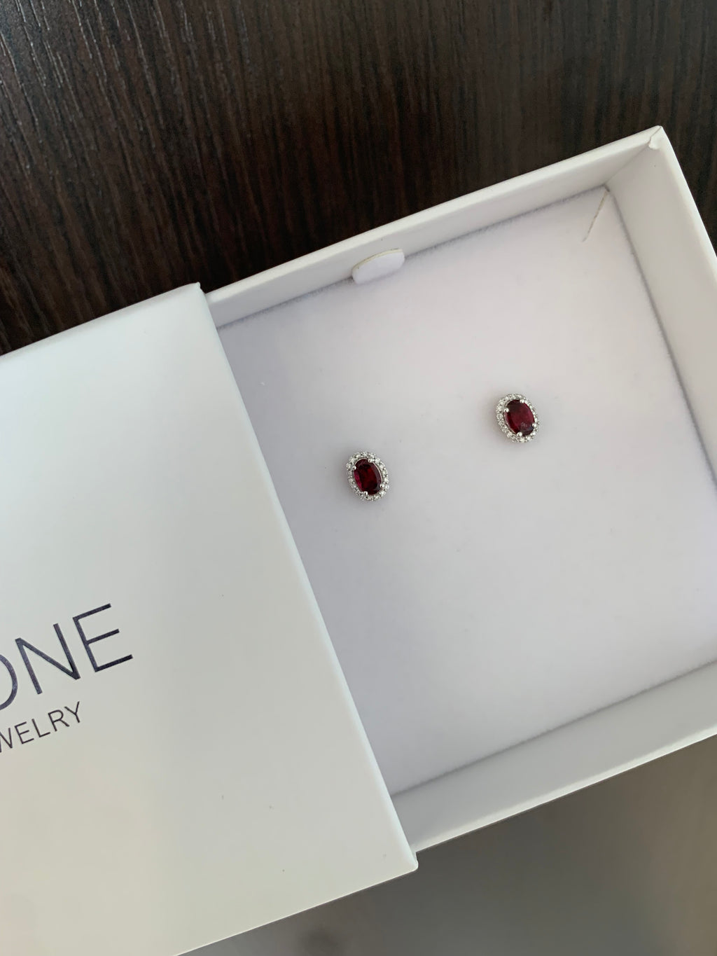 Rubellite Diamond Studs