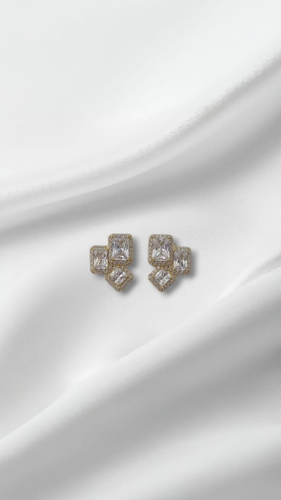 Triple CZ Earrings