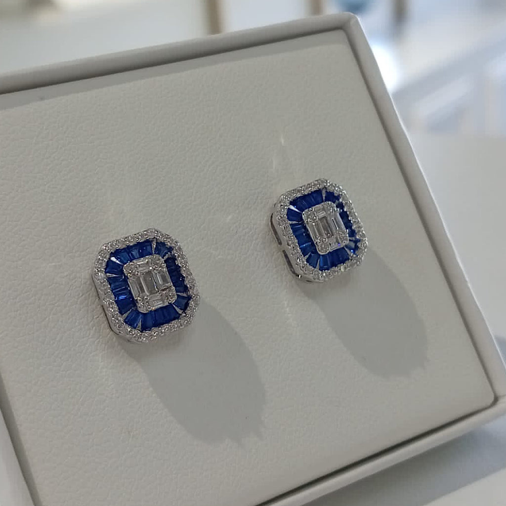 CZ Blue Earring