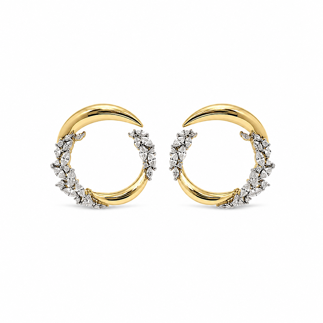 Open Two Tone Earrings