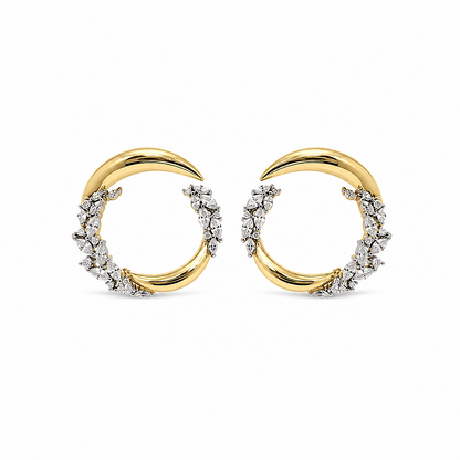 Open Two Tone Earrings