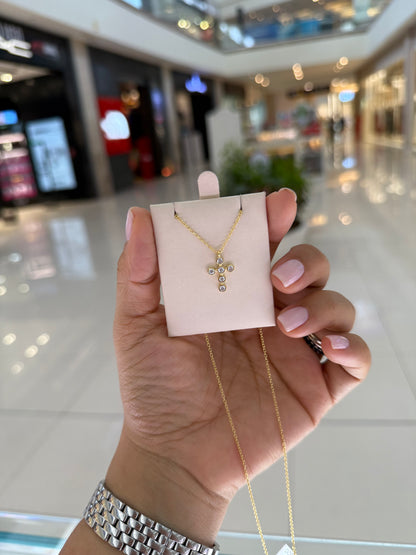 Bezel Cross Necklace