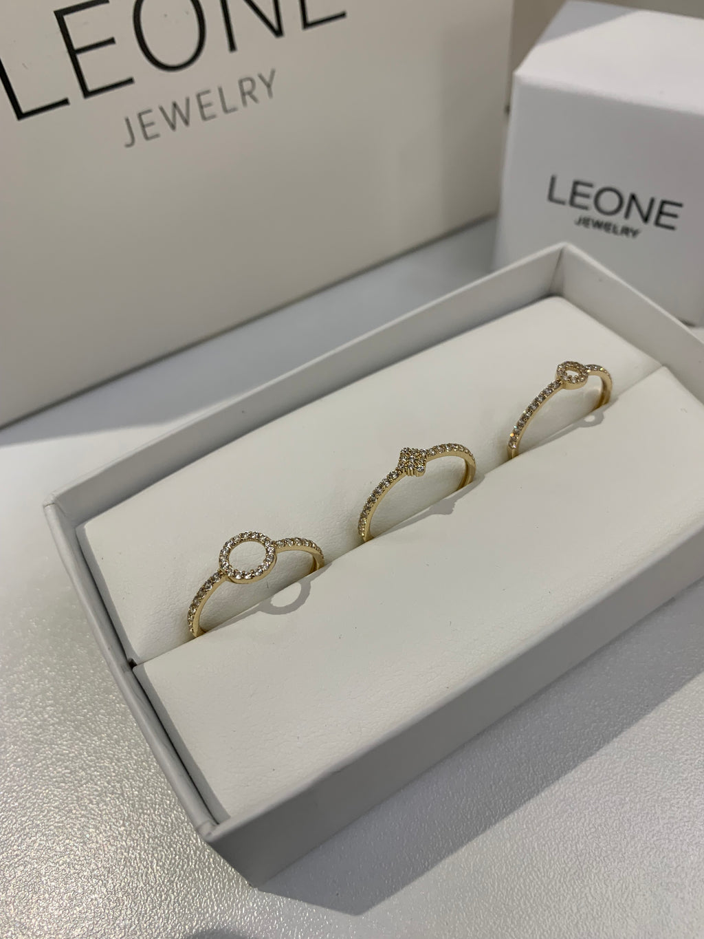 Open CZ 14K Ring