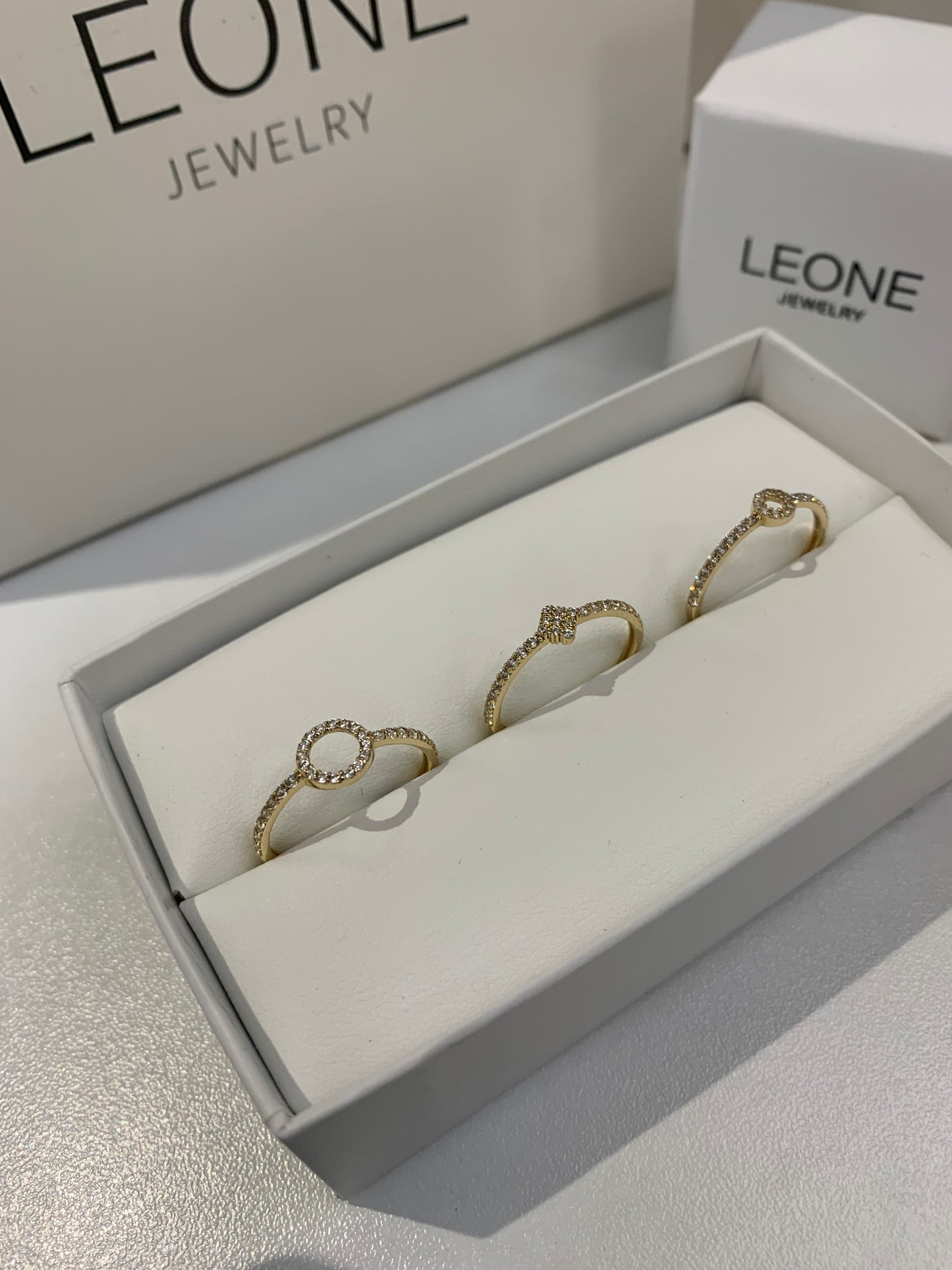 Open CZ 14K Ring