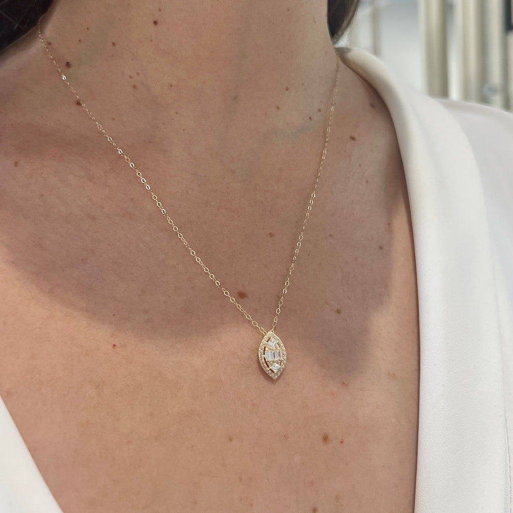 14K Drop Necklace
