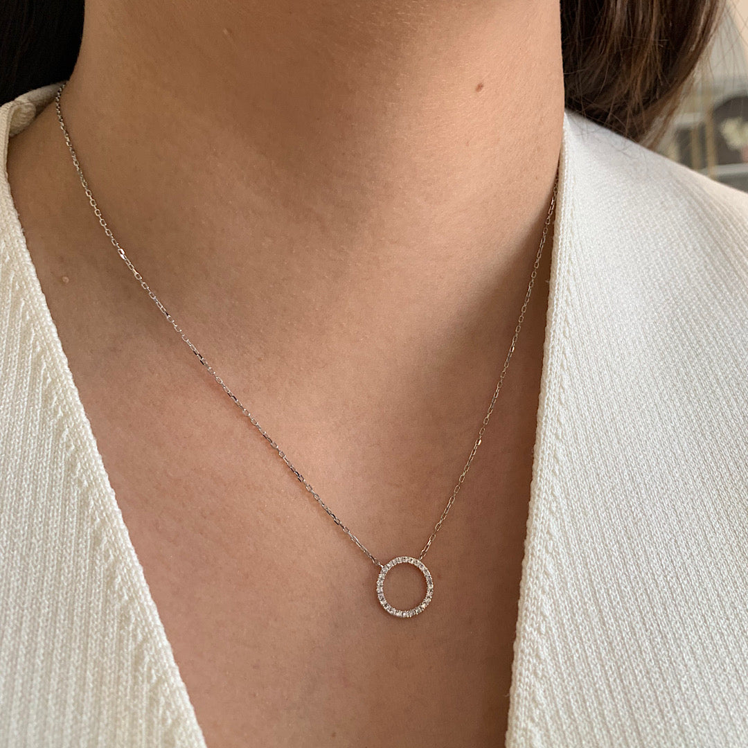 Open Diamond Necklace -18K