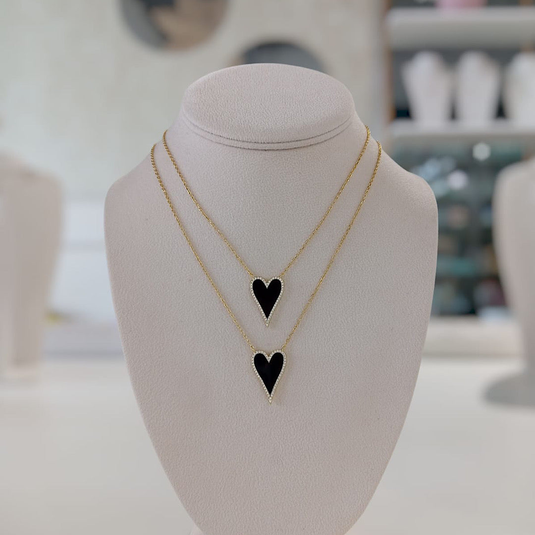 Black Heart Necklace