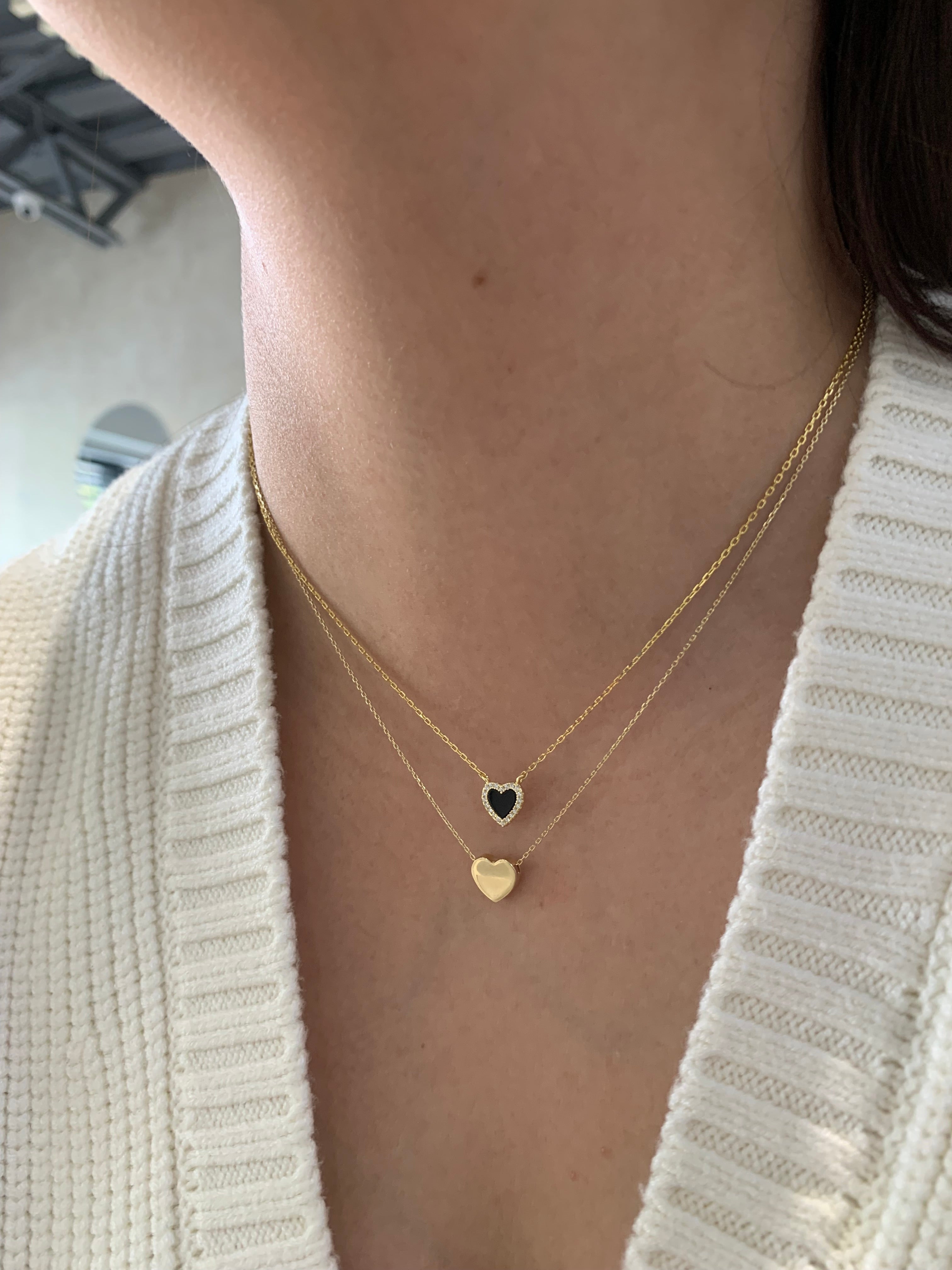 Black Heart Necklace
