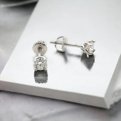 5mm Screw back Moissanite Stone