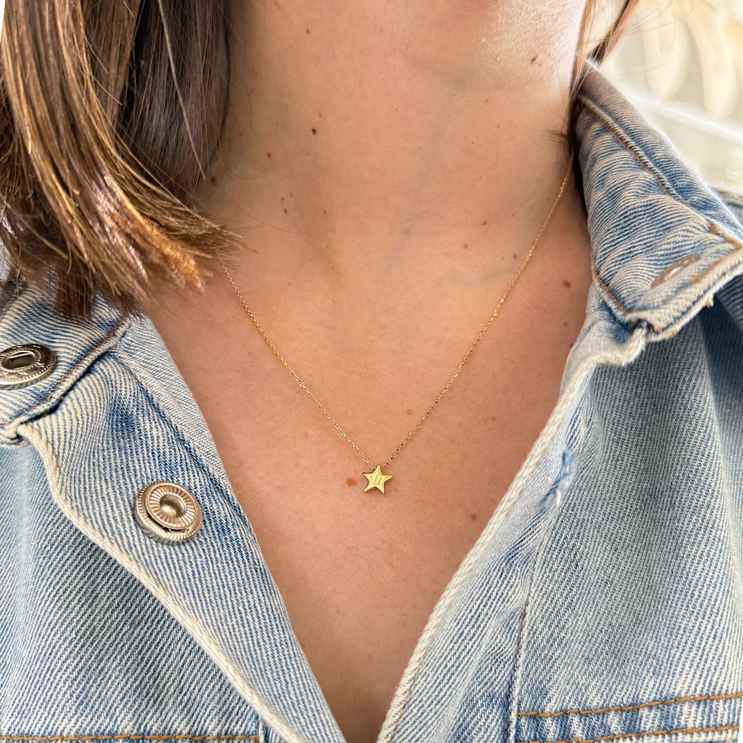 14K Star Necklace