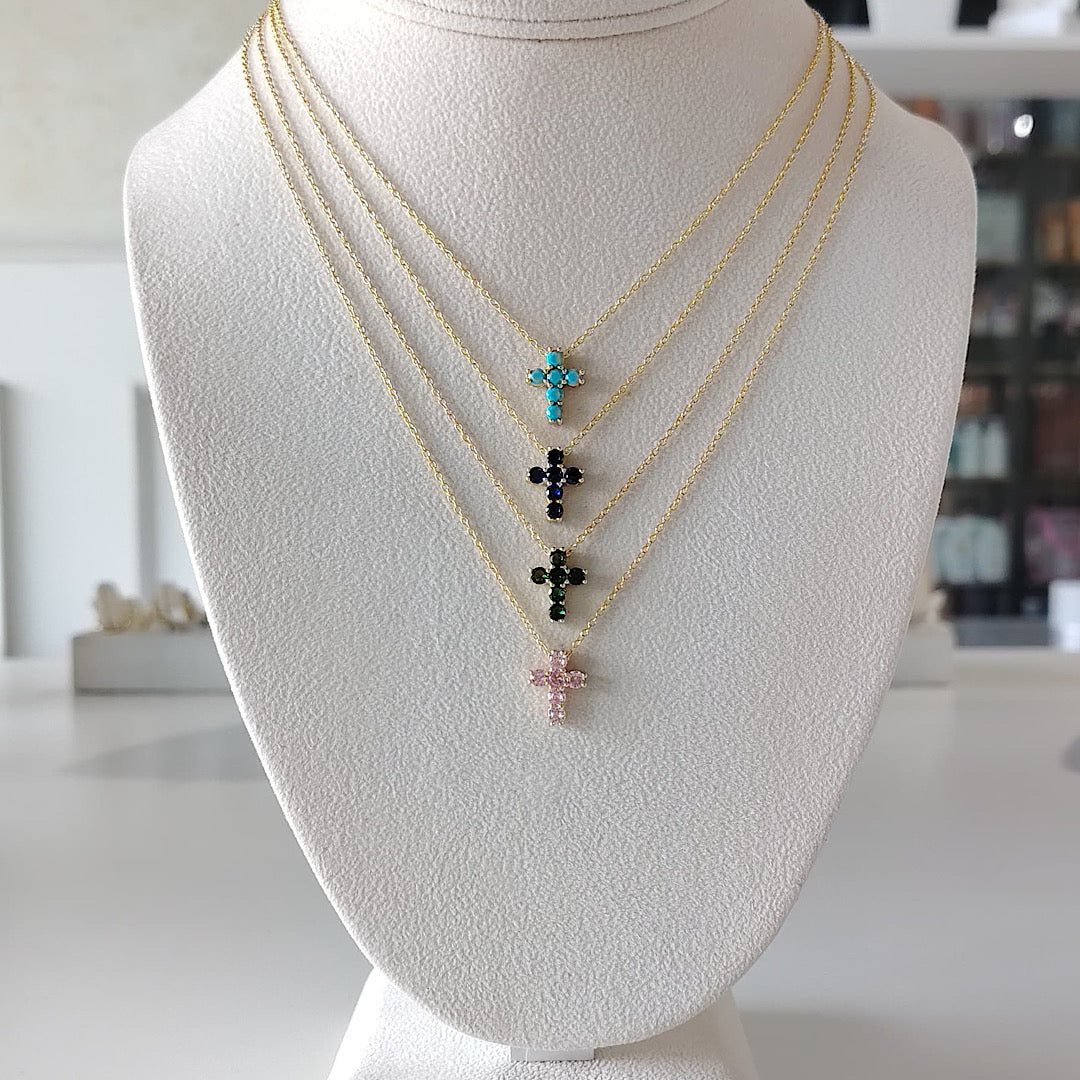 Colorful Cross Necklace