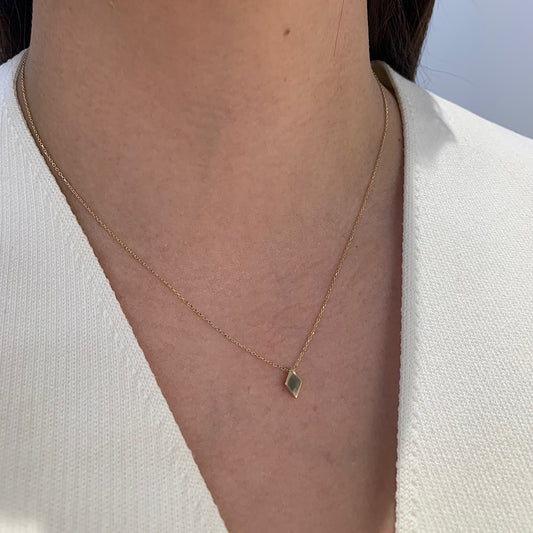 Rhombus Necklace - 14K