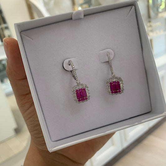 Pink Dangling Earrings