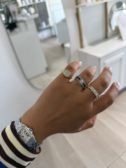 Mother of Pearl Pinky Ring