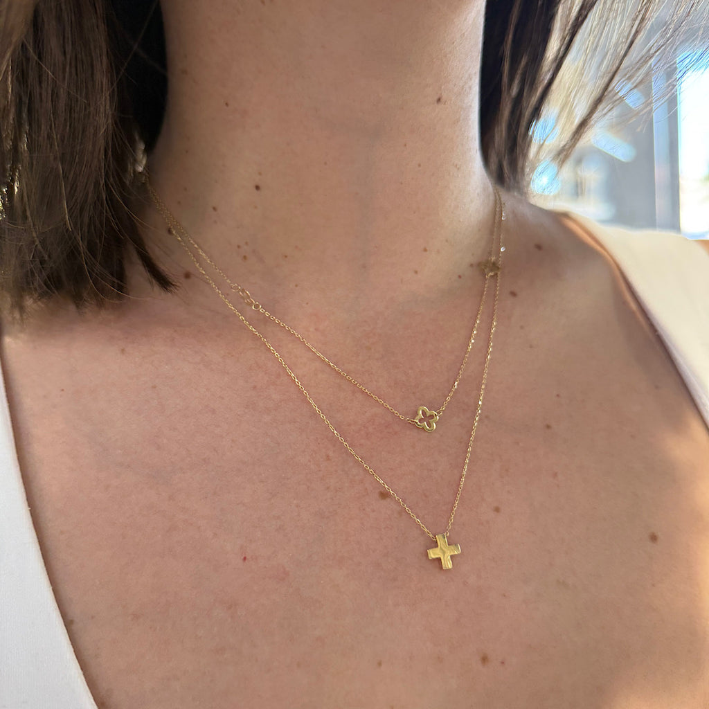 14K Cross Necklace