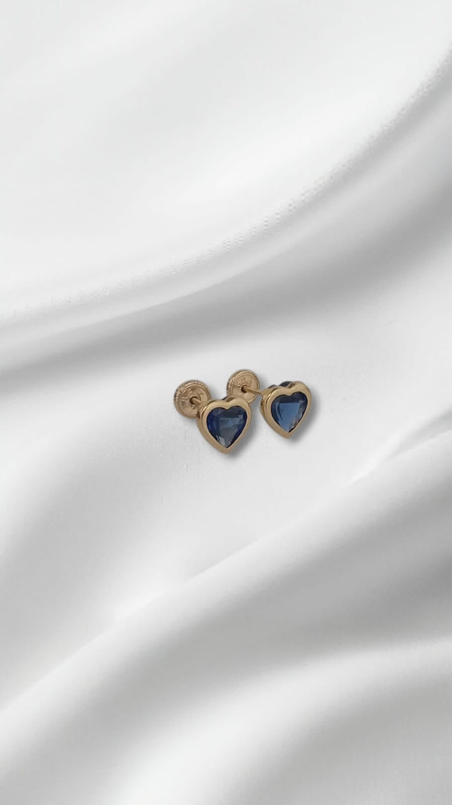 Blue Hearts 14k Earrings