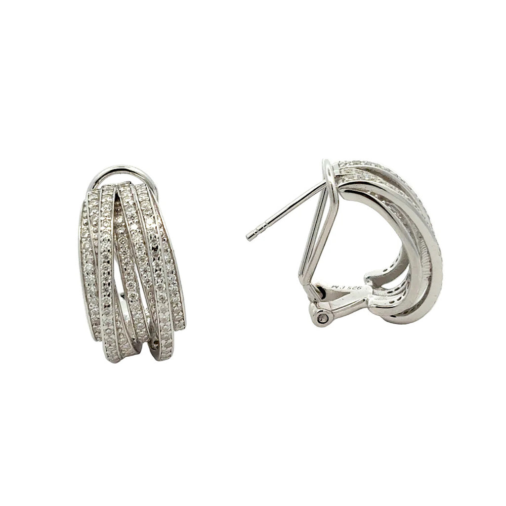 Silver Omega Earrings