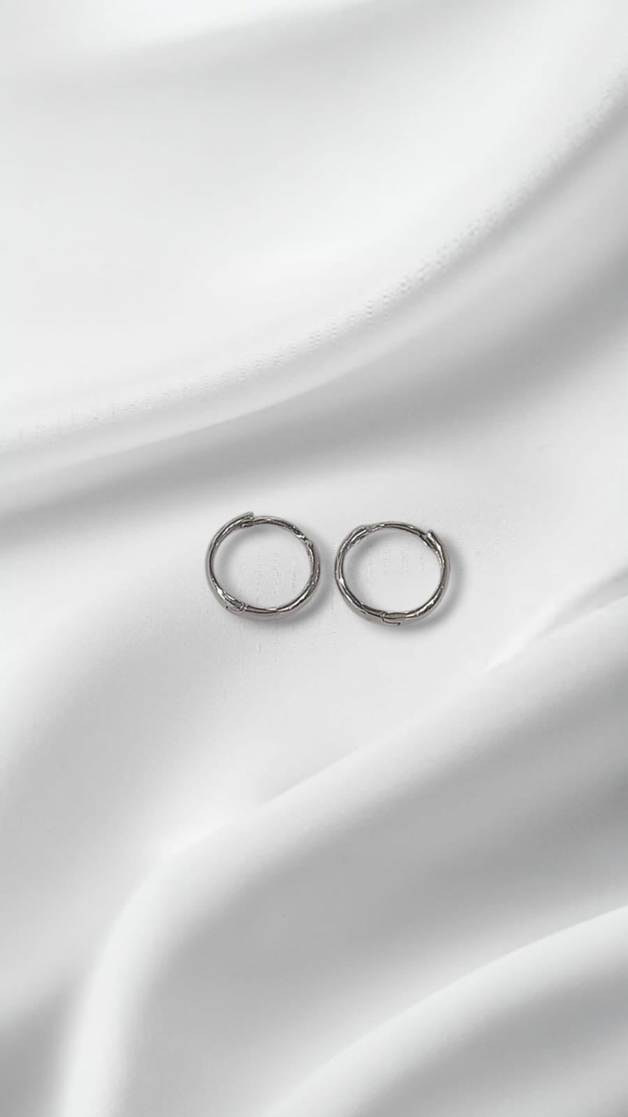 White Gold Hoops 14k