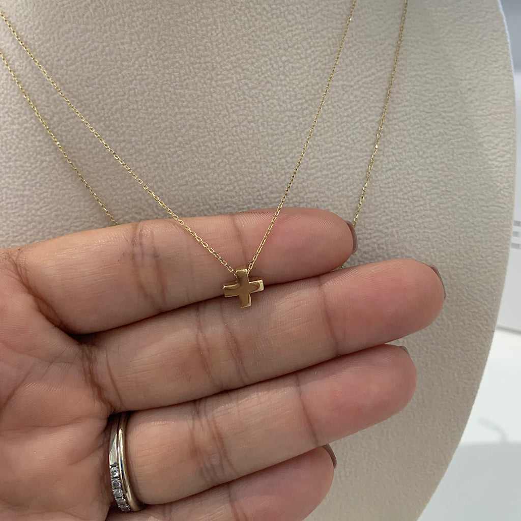 14K Cross Necklace