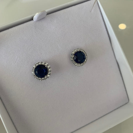 Blue CZ Earrings