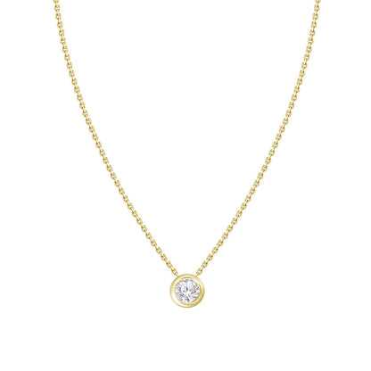 Solitaire Diamond In 18KT White Gold