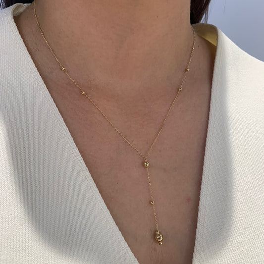 Ball Lariat - 14K
