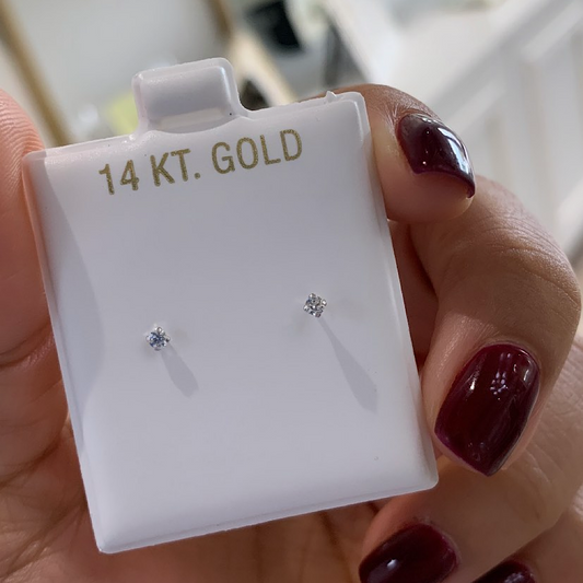 2mm Mini CZ - Gold 10K