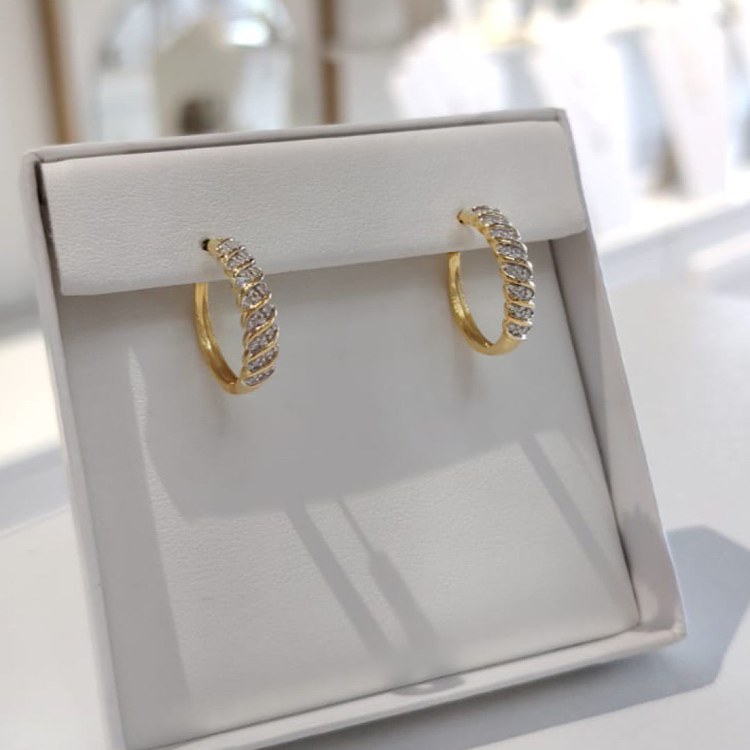 Diamond Earrings - Plata 925