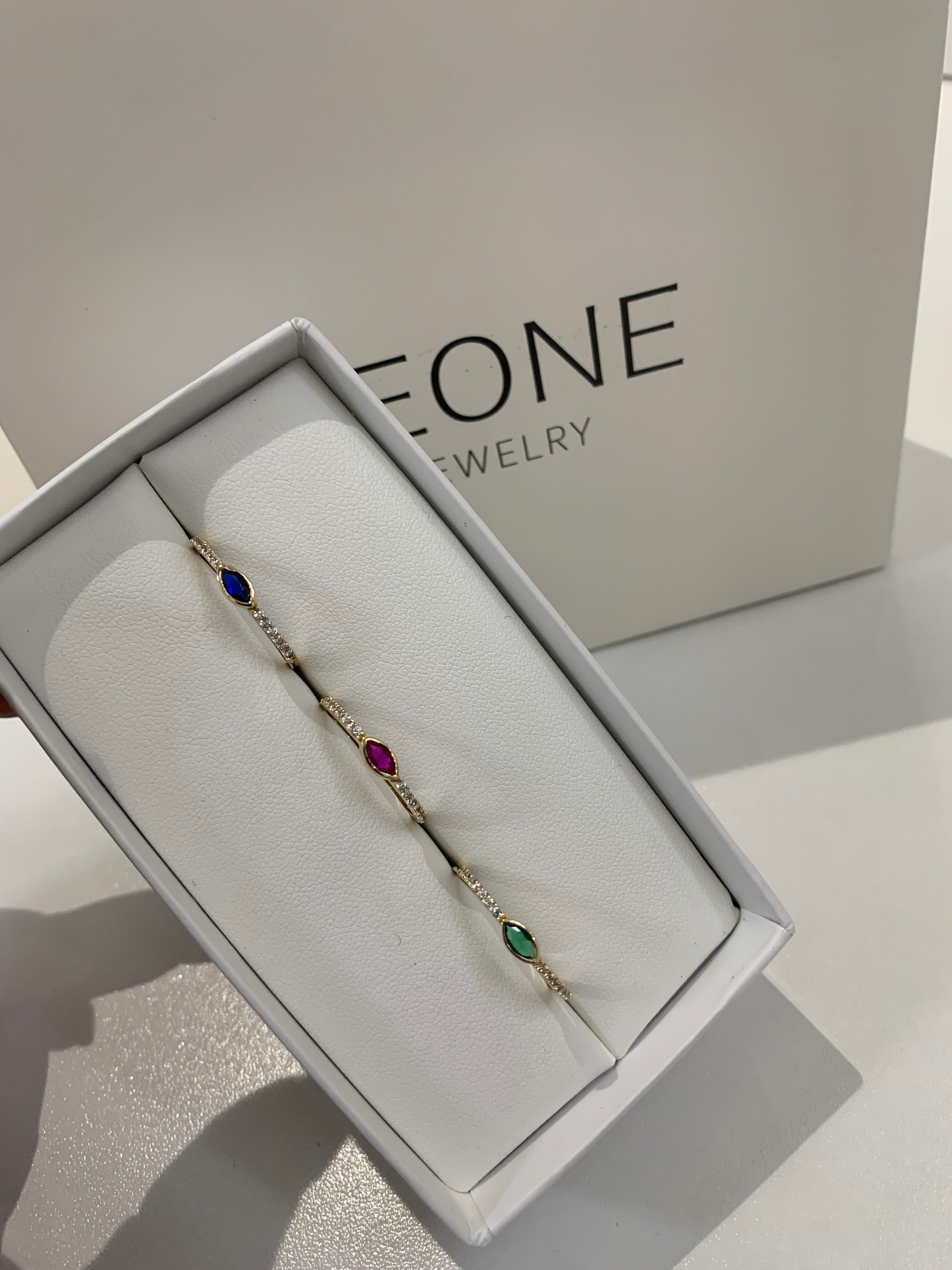 CZ Colorful 14K Ring