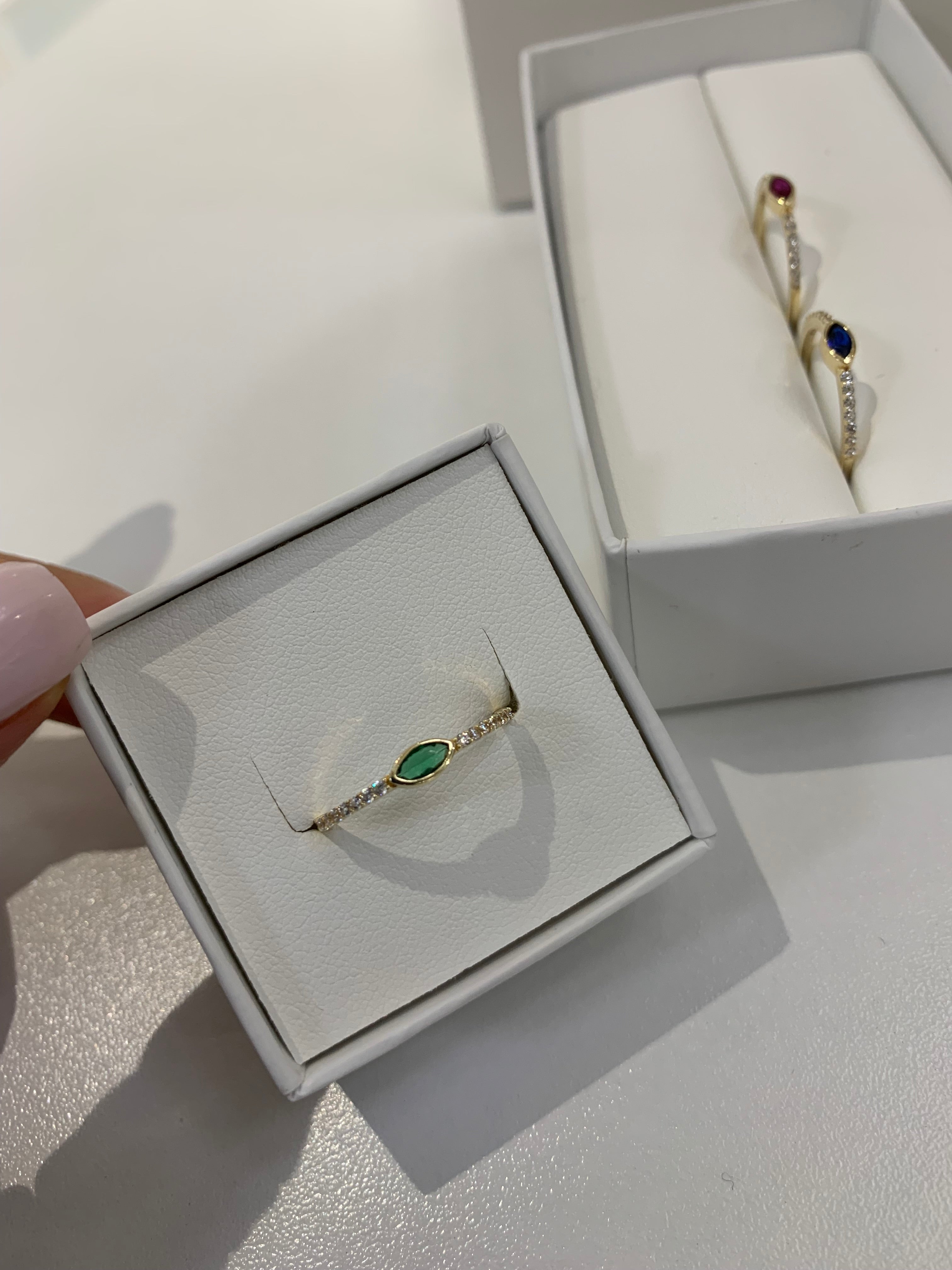 CZ Colorful 14K Ring