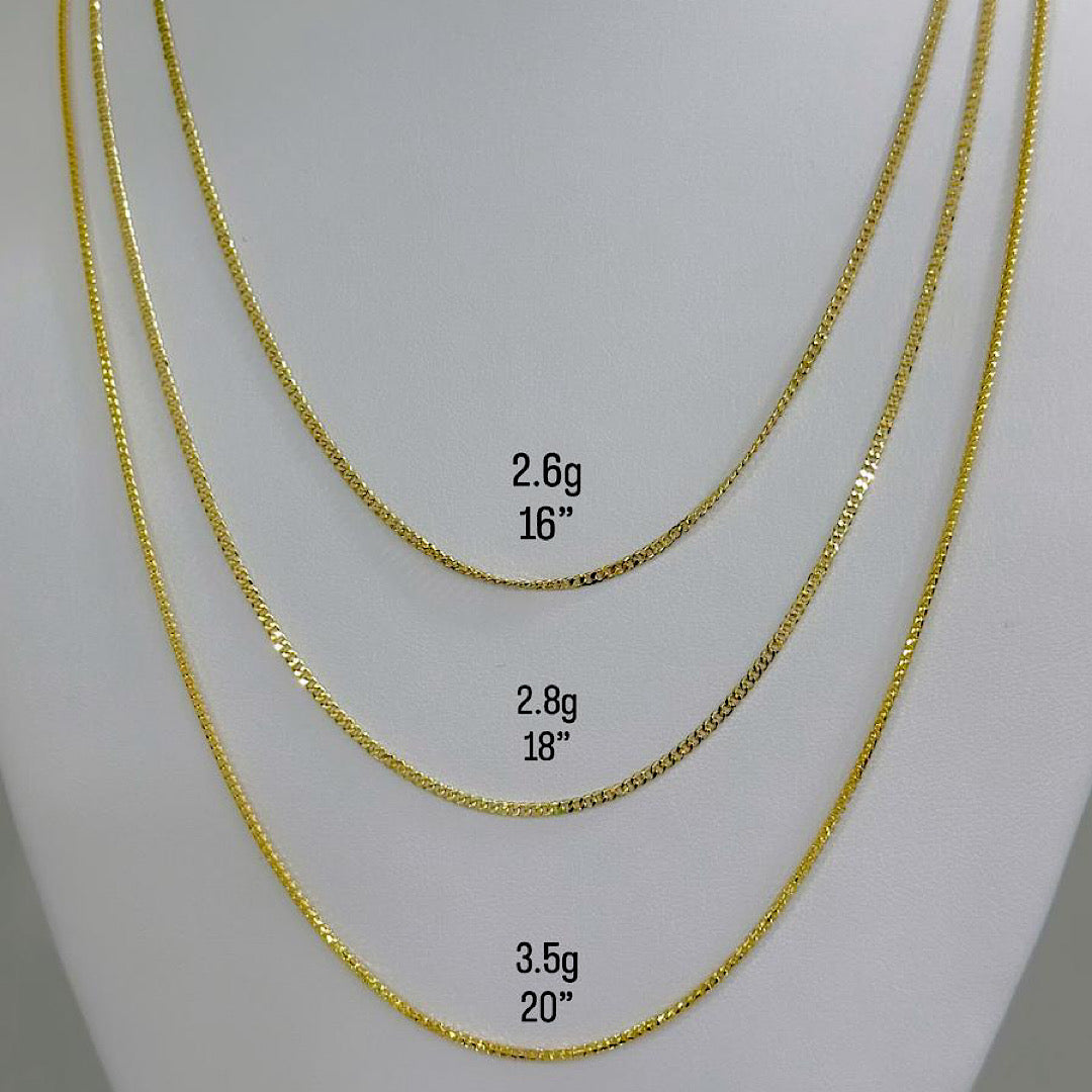 Cadenas Oro 14k - Mini Cuban