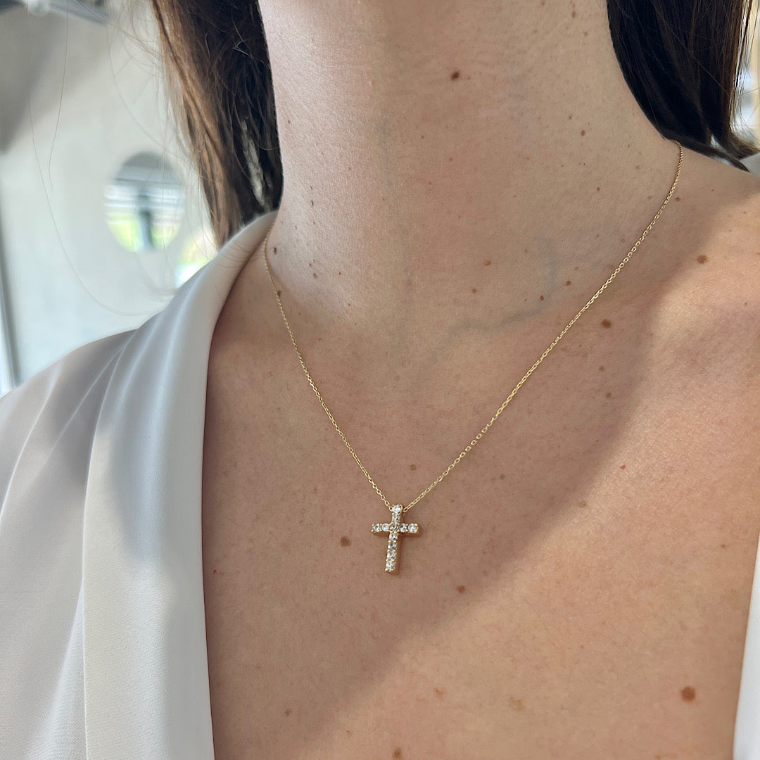 14K Cross Necklace