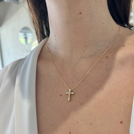 14K Cross Necklace