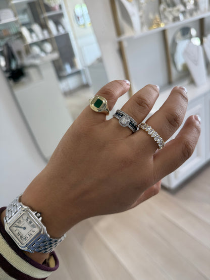 Emerald Pinky Ring