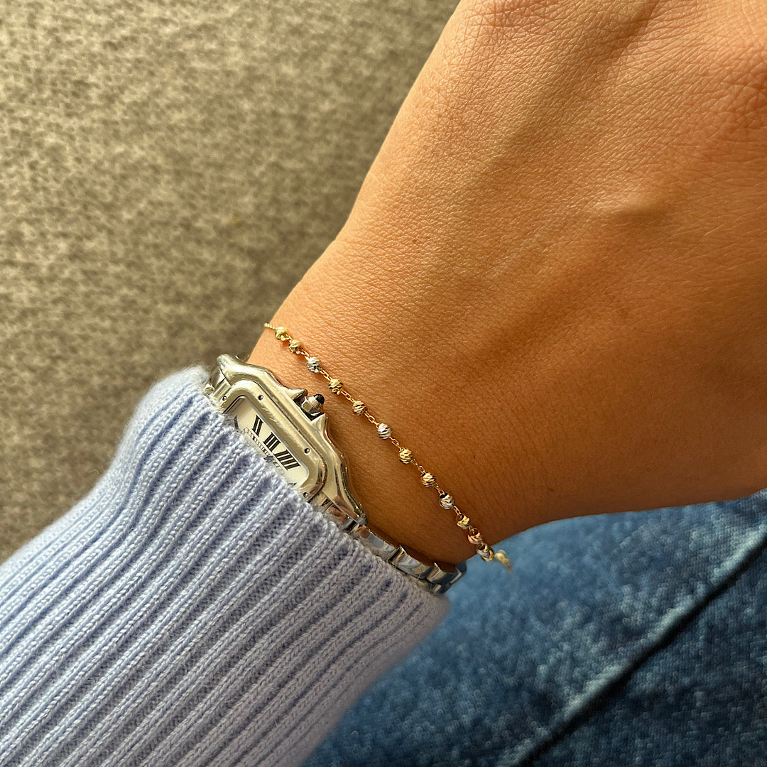 Tri Tone- Pulsera Oro 14k