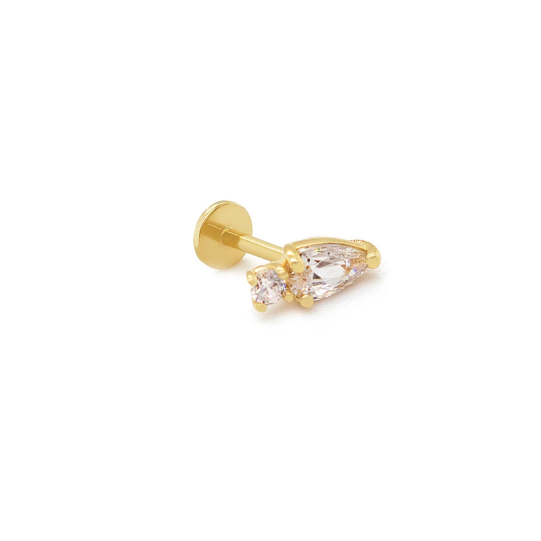 14K Pear CZ