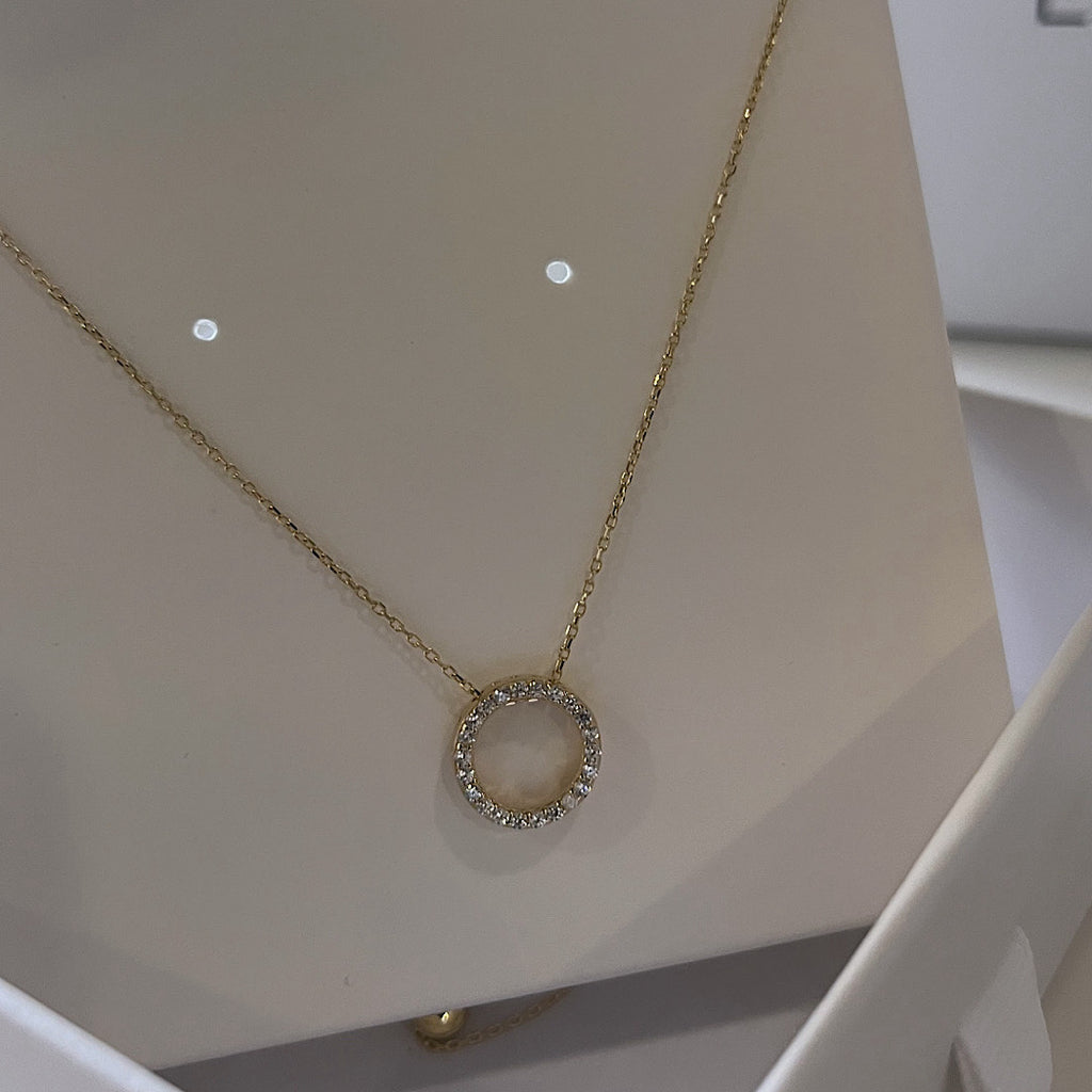 14k CZ Pendant